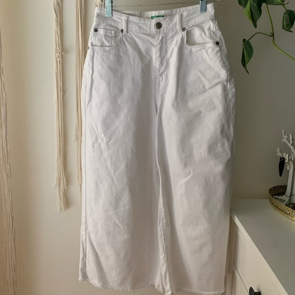 United Color’s of Benetton white wide leg jeans - Picture 5 of 9
